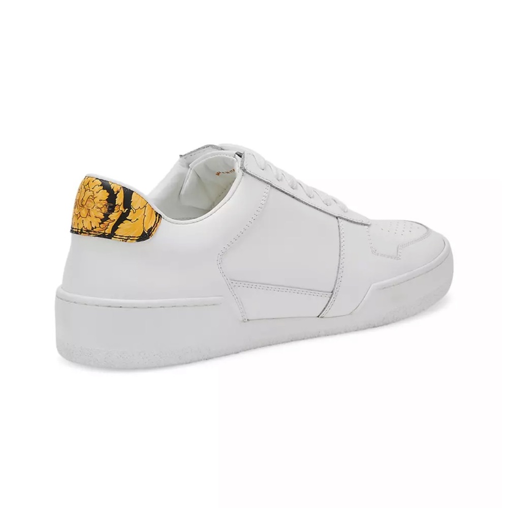 VERSACE baroque-print leather sneakers - WORN once
